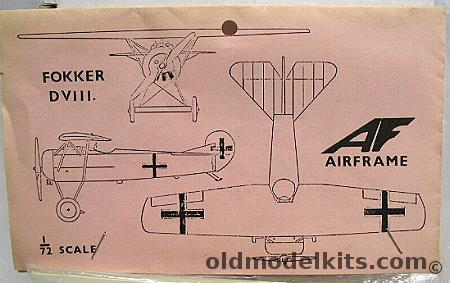 Airframe 1/72 Fokker D-VIII Flying Razor plastic model kit